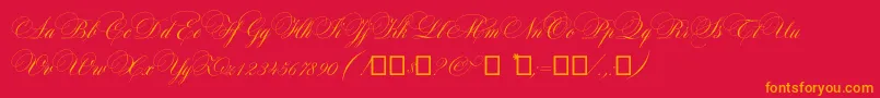 Maratre Font – Orange Fonts on Red Background