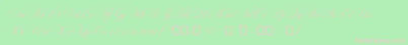 Maratre Font – Pink Fonts on Green Background