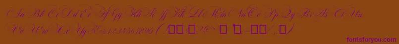 Maratre Font – Purple Fonts on Brown Background