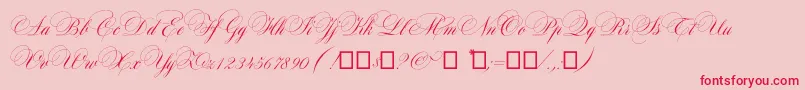 Maratre-Schriftart – Rote Schriften auf rosa Hintergrund