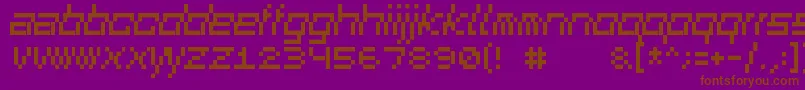 Squaredance01 Font – Brown Fonts on Purple Background