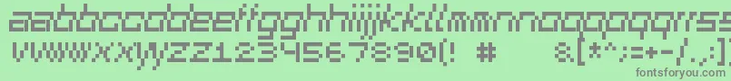 Squaredance01 Font – Gray Fonts on Green Background