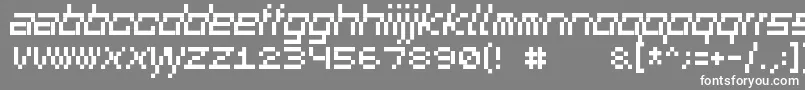Squaredance01 Font – White Fonts on Gray Background
