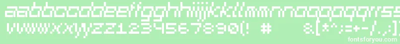 フォントSquaredance01 – 緑の背景に白い文字