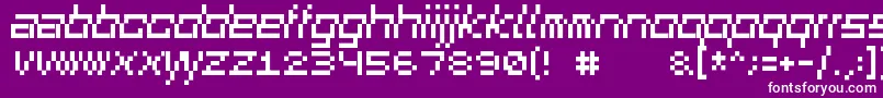 Squaredance01 Font – White Fonts on Purple Background
