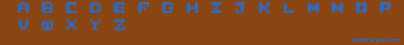 Nori Font – Blue Fonts on Brown Background
