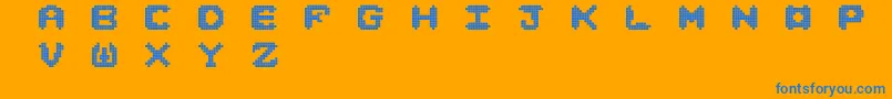 Nori Font – Blue Fonts on Orange Background