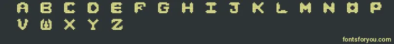 フォントNori – 黒い背景に黄色の文字