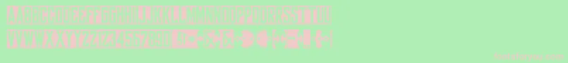 Yorkwhiteletter Font – Pink Fonts on Green Background