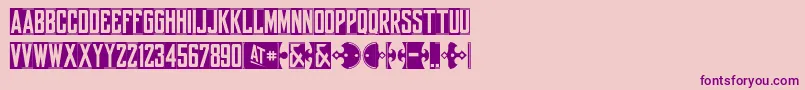 Yorkwhiteletter Font – Purple Fonts on Pink Background