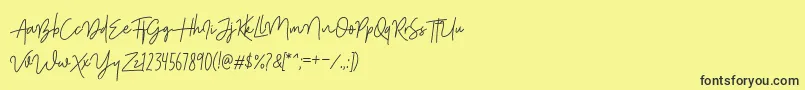ShutterStoneStandar Font – Black Fonts on Yellow Background