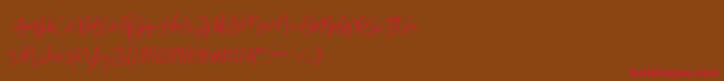 ShutterStoneStandar Font – Red Fonts on Brown Background