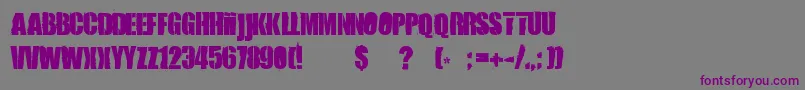 Шрифт 84Rock – фиолетовые шрифты на сером фоне