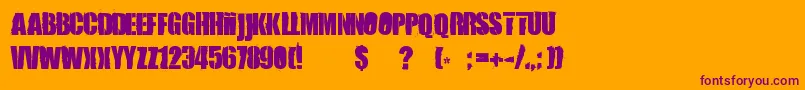 84Rock Font – Purple Fonts on Orange Background