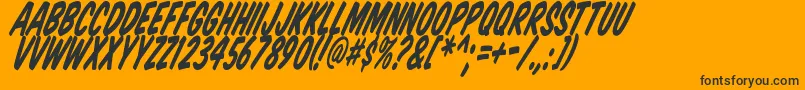 Komtittl Font – Black Fonts on Orange Background