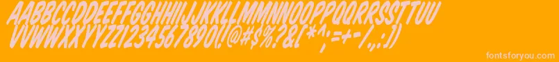 Komtittl Font – Pink Fonts on Orange Background