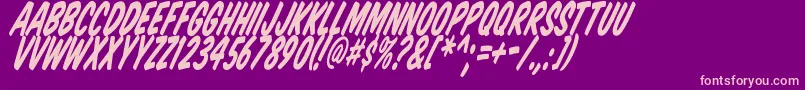 Komtittl Font – Pink Fonts on Purple Background