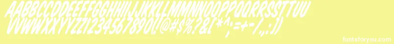 Komtittl Font – White Fonts on Yellow Background