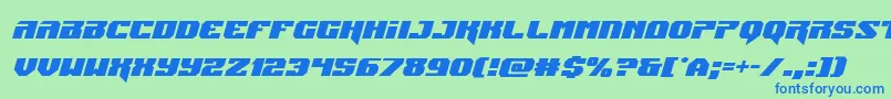 Jumpersital Font – Blue Fonts on Green Background