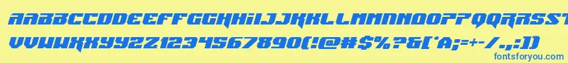 Jumpersital Font – Blue Fonts on Yellow Background