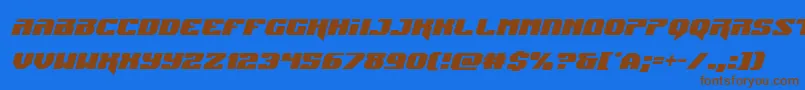 Jumpersital Font – Brown Fonts on Blue Background