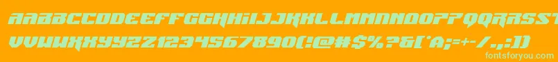 Jumpersital Font – Green Fonts on Orange Background