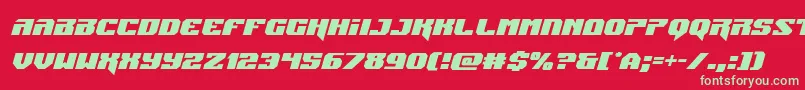 Jumpersital Font – Green Fonts on Red Background