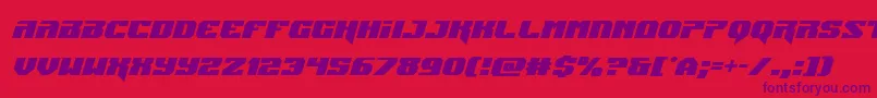 Jumpersital Font – Purple Fonts on Red Background