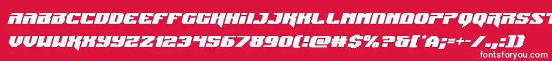 Jumpersital Font – White Fonts on Red Background