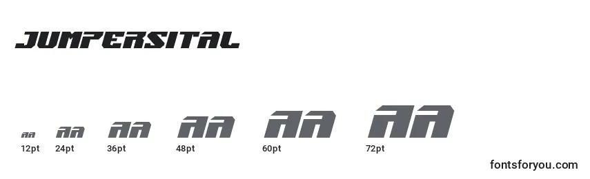 Jumpersital Font Sizes