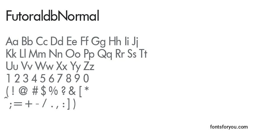 Шрифт FutoraldbNormal – алфавит, цифры, специальные символы