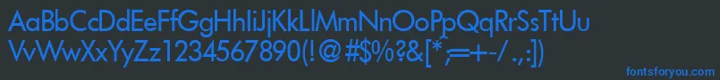 FutoraldbNormal Font – Blue Fonts on Black Background