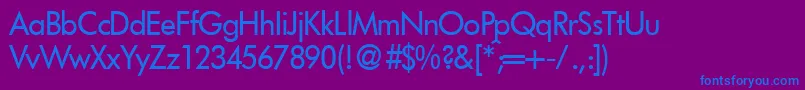 FutoraldbNormal Font – Blue Fonts on Purple Background