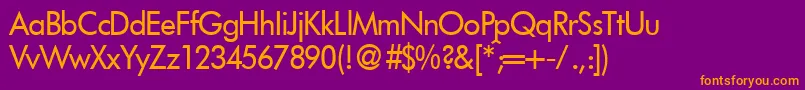 FutoraldbNormal Font – Orange Fonts on Purple Background