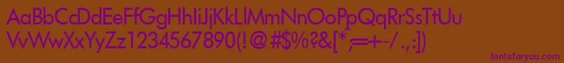 FutoraldbNormal Font – Purple Fonts on Brown Background