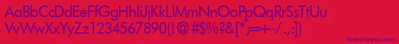 FutoraldbNormal Font – Purple Fonts on Red Background