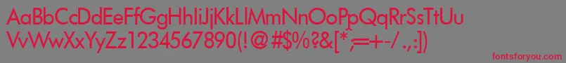 FutoraldbNormal Font – Red Fonts on Gray Background