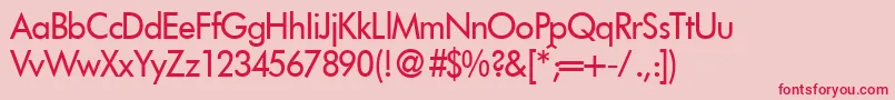 フォントFutoraldbNormal – ピンクの背景に赤い文字