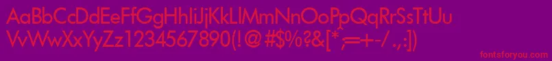 FutoraldbNormal Font – Red Fonts on Purple Background