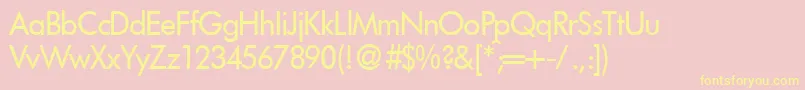 FutoraldbNormal Font – Yellow Fonts on Pink Background