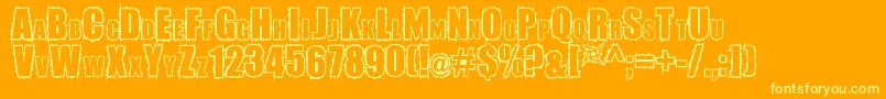 Anger Font – Yellow Fonts on Orange Background