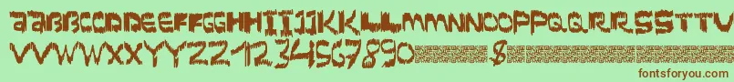 Scratchtimes Font – Brown Fonts on Green Background