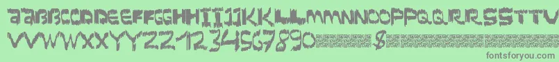 Scratchtimes Font – Gray Fonts on Green Background