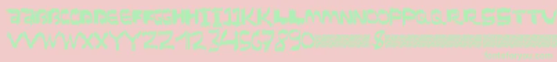 Scratchtimes Font – Green Fonts on Pink Background