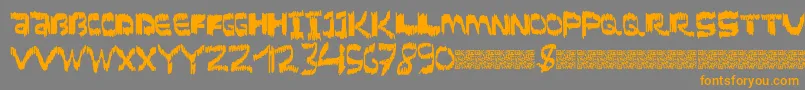 Scratchtimes Font – Orange Fonts on Gray Background