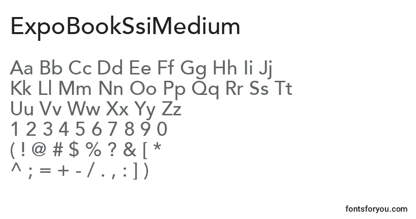 A fonte ExpoBookSsiMedium – alfabeto, números, caracteres especiais