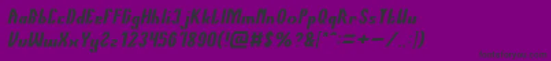 Police TheQuickItalic – polices noires sur fond violet