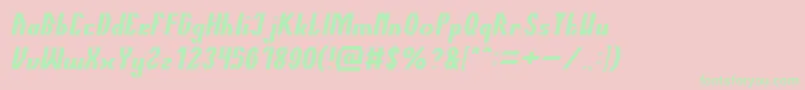 fuente TheQuickItalic – Fuentes Verdes Sobre Fondo Rosa