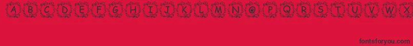 Jennas Font – Black Fonts on Red Background