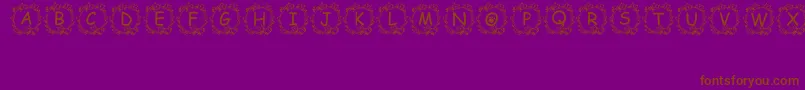 Jennas Font – Brown Fonts on Purple Background